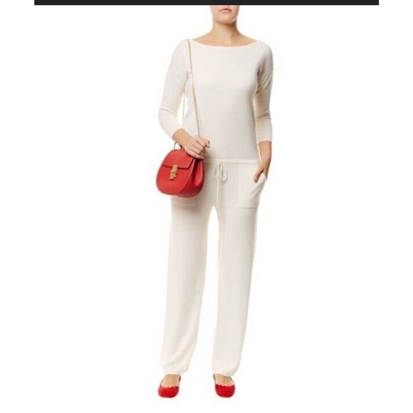 MALO Sz S Small Oatmeal 100% Cashmere Sweater Knit Tuta Jumpsuit NWT - Picture 1 of 14